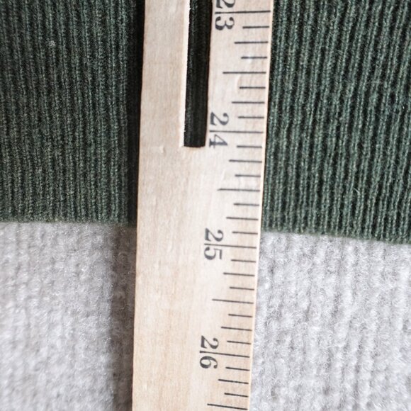 Oliver & James Mens Sweater Large Green Olive Raglan 100% Cashmere - Picture 7 of 11